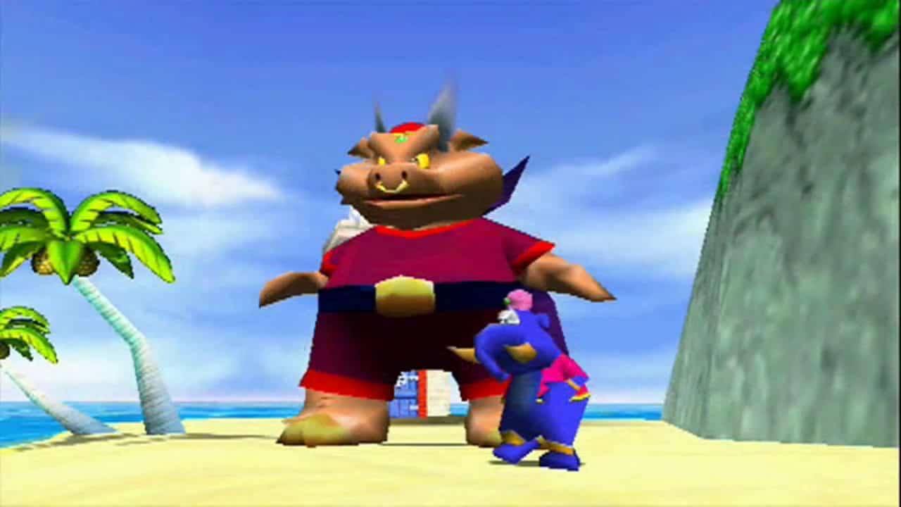 Toughest Video Game Bosses - Wizpig - Diddy Kong Racing
