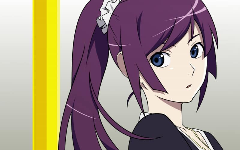 Best Purple Hair Anime Girls - Hitagi Senjougahara (Bakemonogatari)