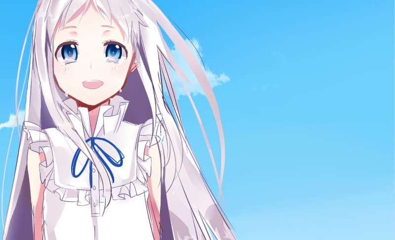Best White Haired Anime Girls - Meiko Honma (Anohana)
