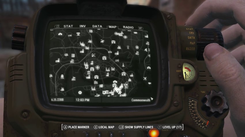 Best Fallout 4 Mods מרקם - מפה משופרת עם כבישים גלויים
