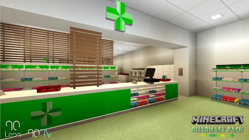 Best Minecraft Furniture Mods - The Hospital Mod Pharmacy