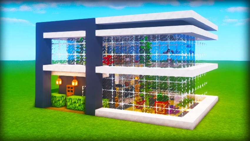 En İyi Minecraft House Fikirler - Akvaryum Evi