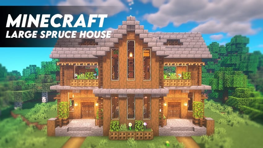 רעיונות הבית הטובים ביותר של Minecraft - Spruce House