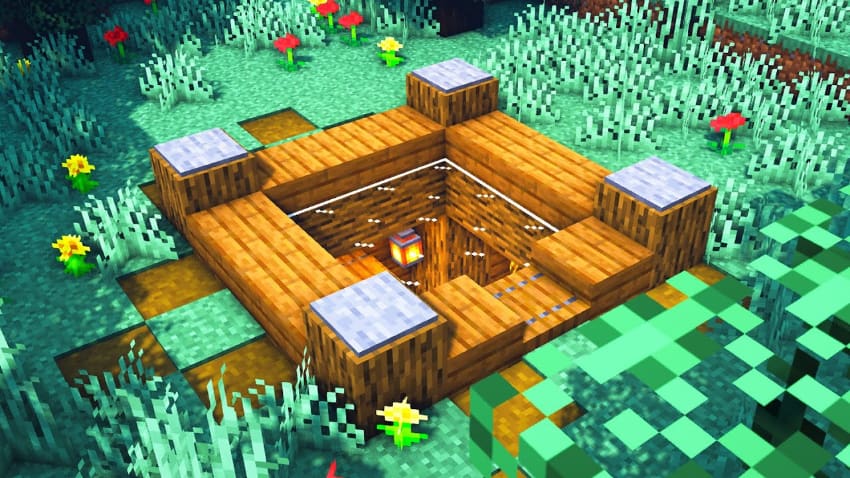 רעיונות הבית הטובים ביותר של Minecraft - בית ההישרדות המחתרתית