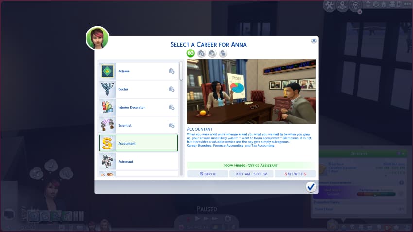 Best Sims 4 Career Mods - Accountant