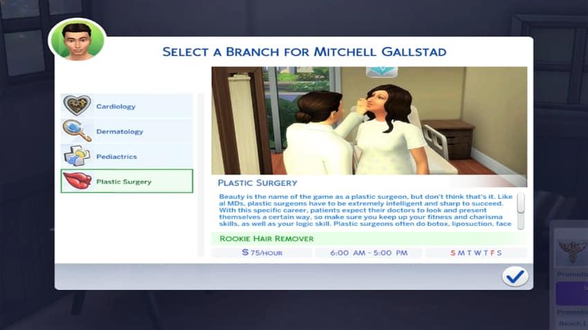 Best Sims 4 Career Mods - Plastic Surgeon