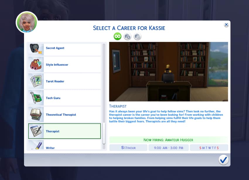 Best Sims 4 Career Mods - Therapist