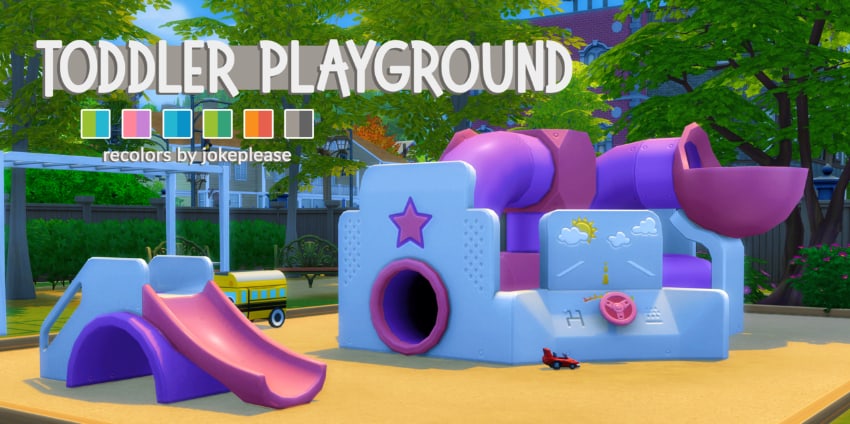 Best Sims 4 Toddler Mods & CC Packs - Elephant Slide