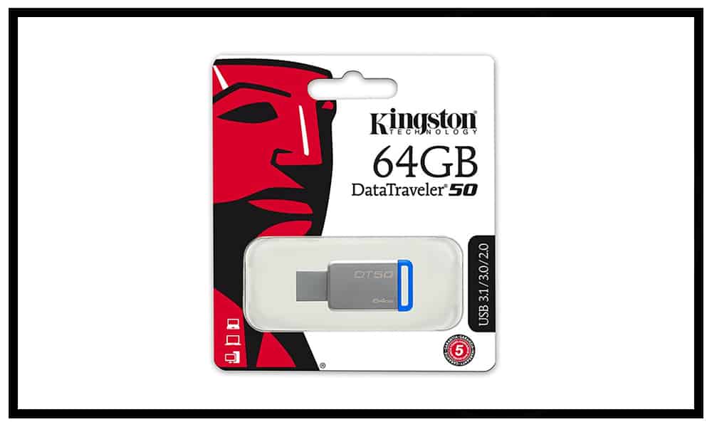 Kingston 64GB DataTraveler 50 USB 3.1 Gen1 Drive Review