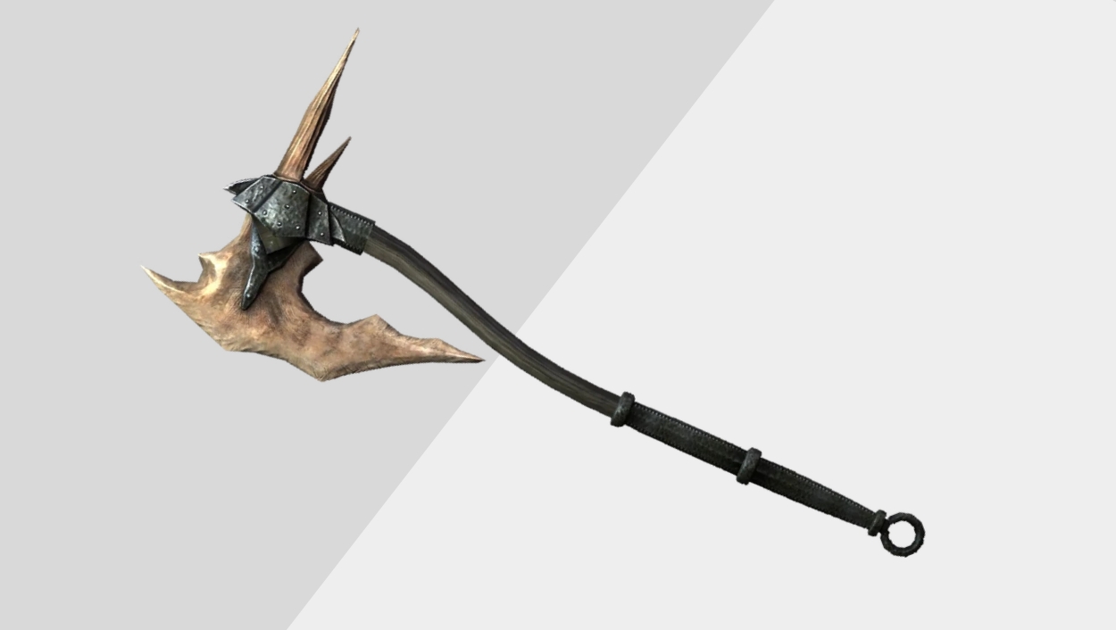 Best Two-Handed Weapons in Skyrim - Dragonbone Battleaxe