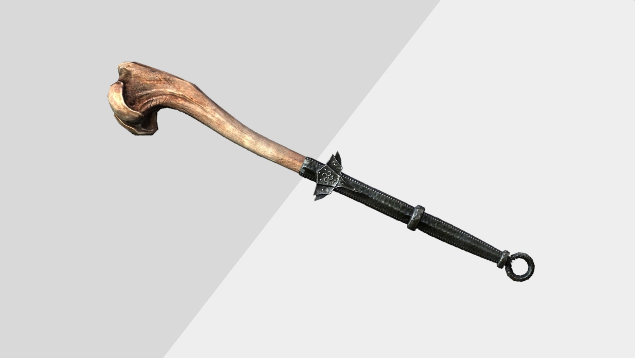 Best Two-Handed Weapons in Skyrim - Dragonbone Warhammer