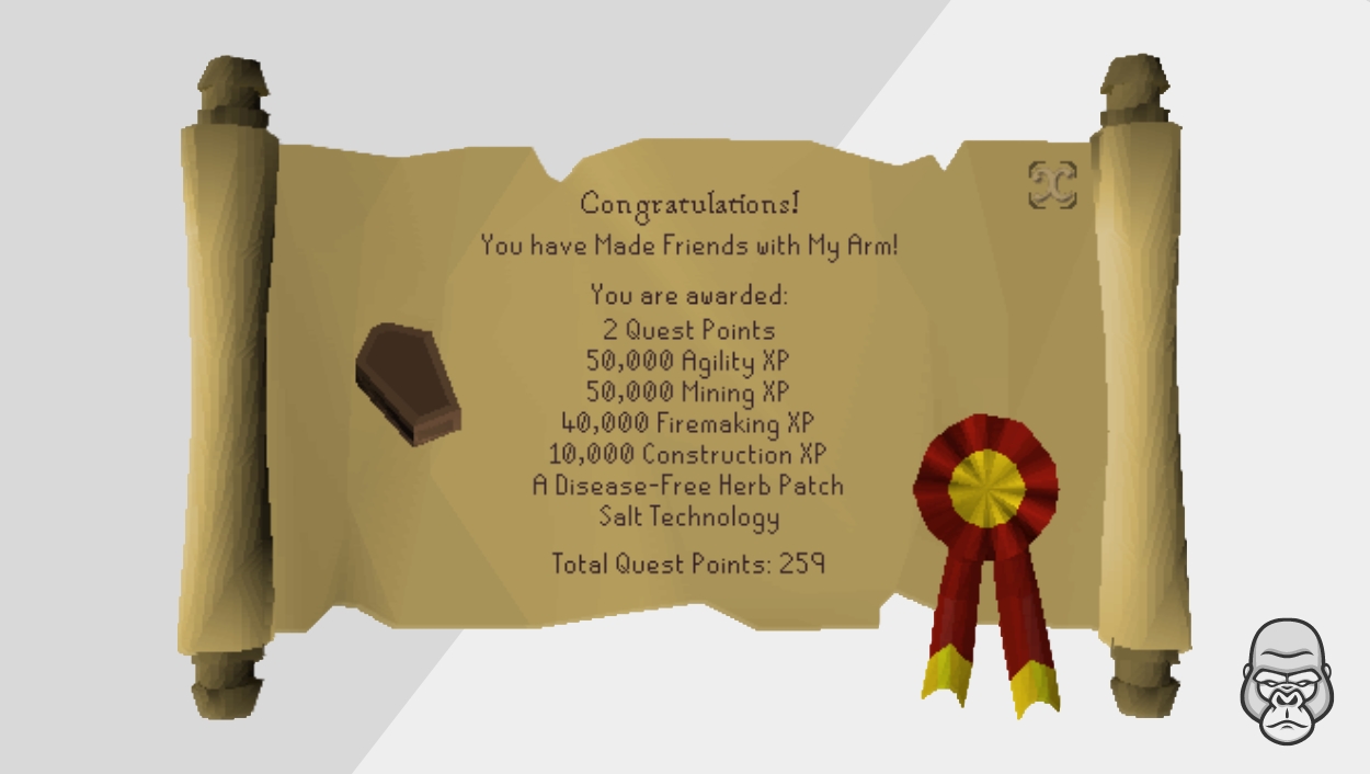 OSRS Agility Quest XP Make Friends With My Arm
