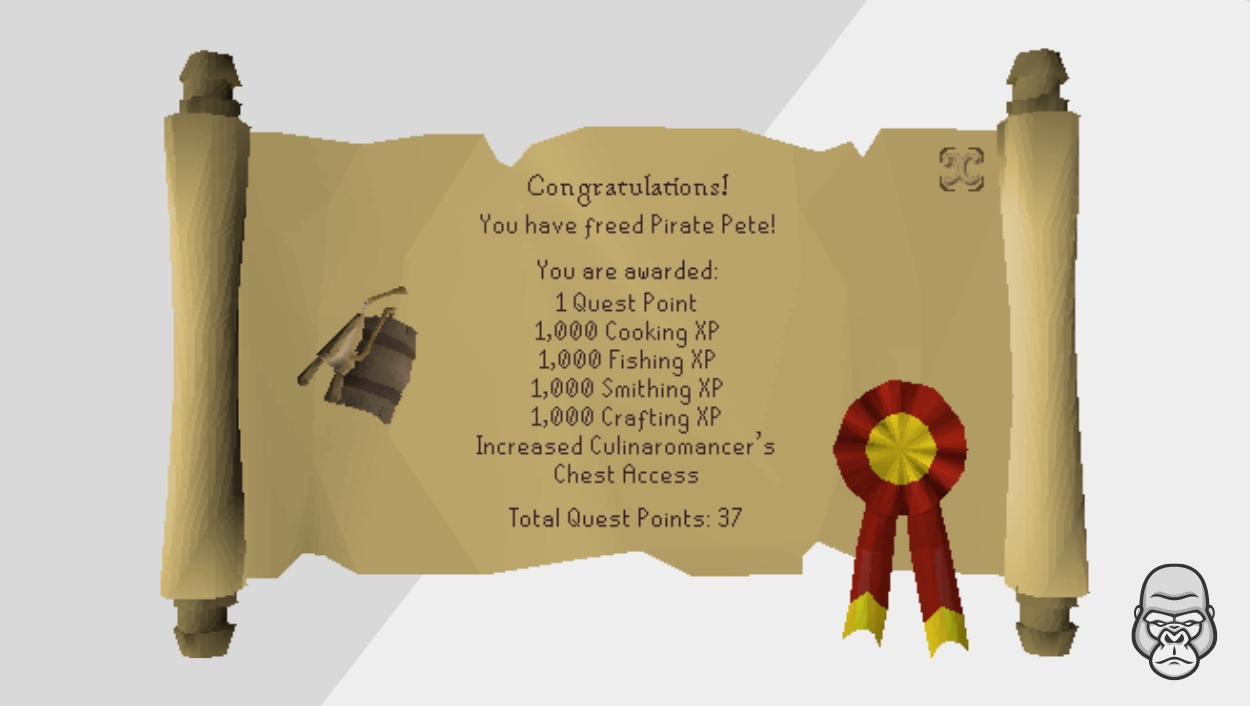 OSRS Cooking Quest XP Recipe For Disaster Pirate Pete