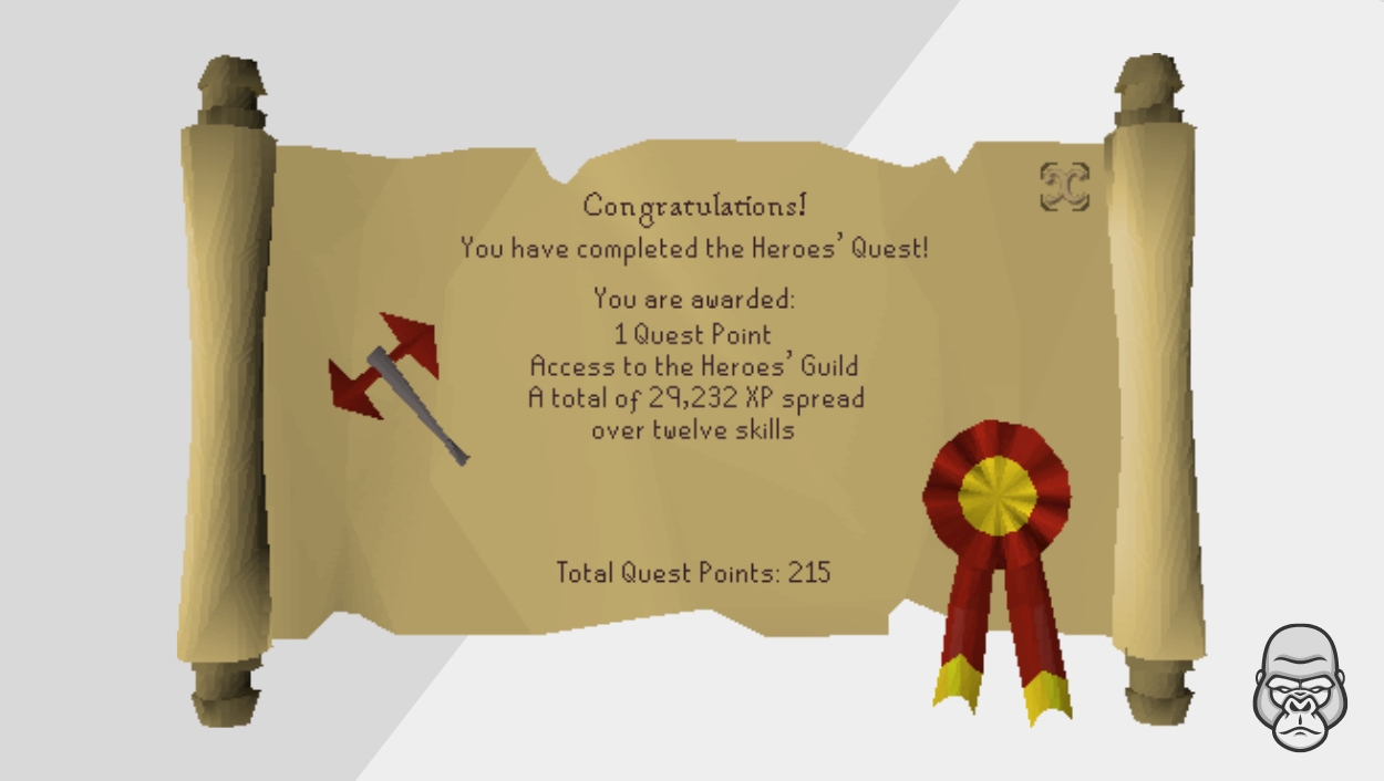 OSRS Smithing Quest XP Heroes Quest