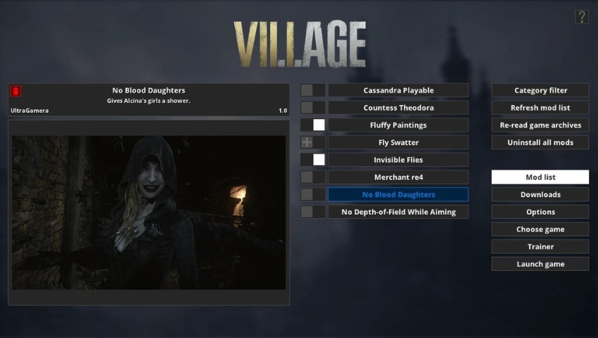 Best Resident Evil Village Mods Fluffy Mod Manager